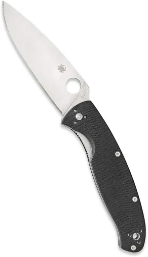 Spyderco Resilience Folding Pocket Knife with 4.20" 8Cr13MoV Stainless Blade and G-10 Handle - PlainEdge - C142GP