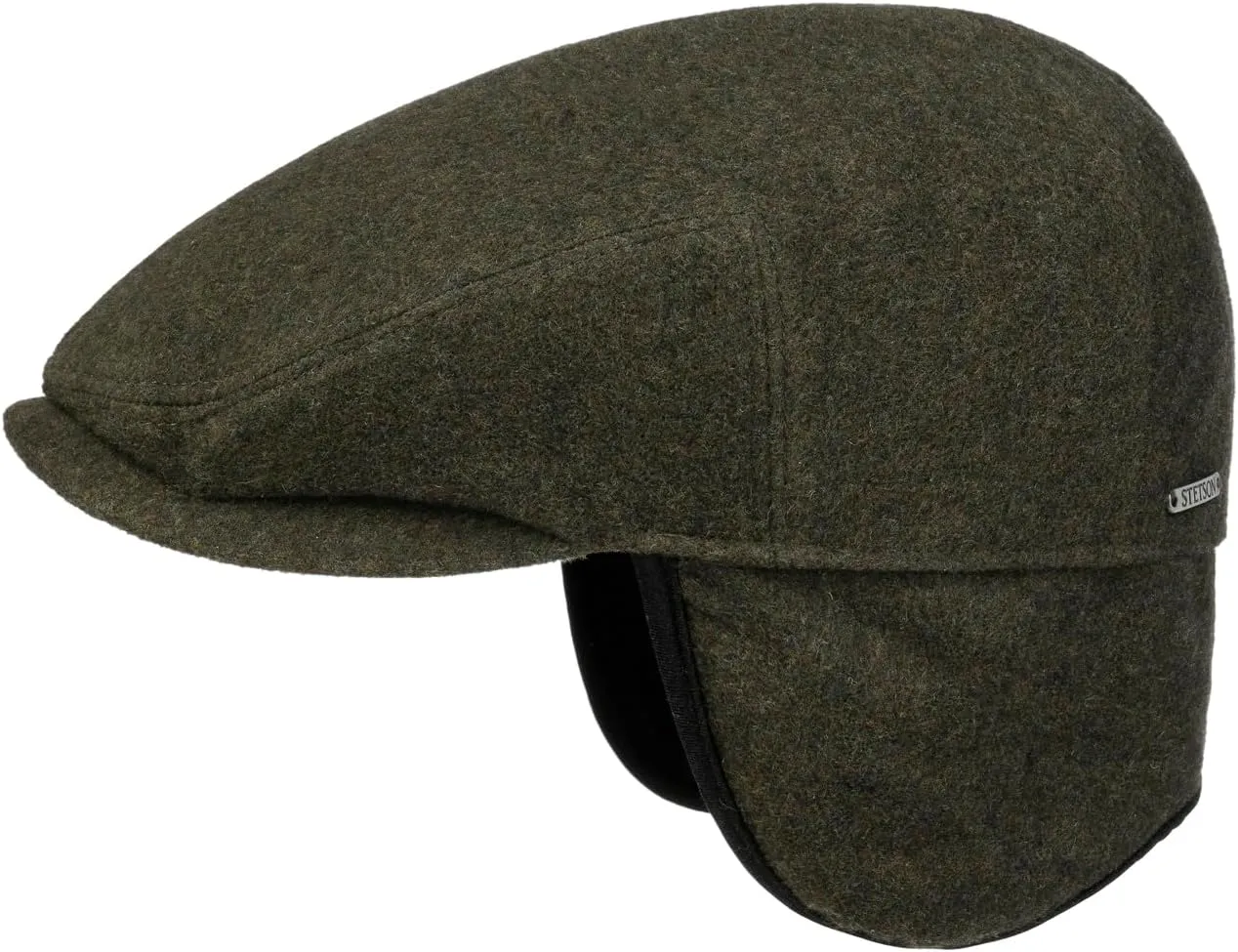 Stetson Kent Wool Earflaps Flat Cap Women/Men | Made in The EU