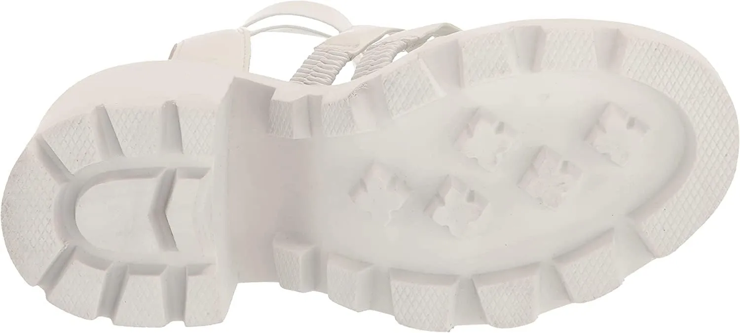 Steve Madden Womens Cosmic Faux Leather Ankle Strap Gladiator Sandals