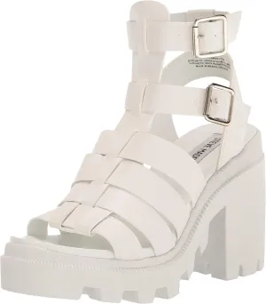 Steve Madden Womens Cosmic Faux Leather Ankle Strap Gladiator Sandals