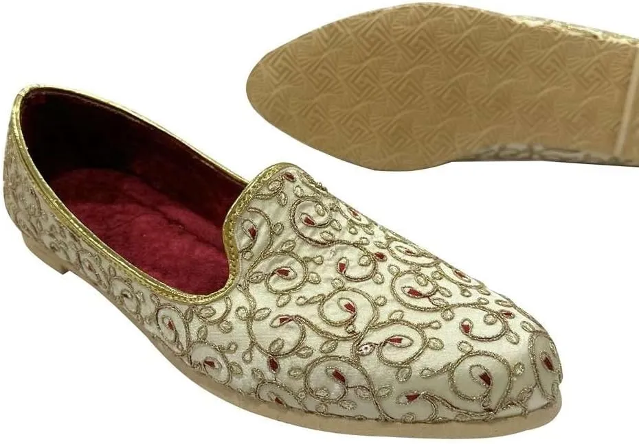 Stop n Style Punjabi Jutti for Men Sherwani Shoes Mens Loafers Dress Shoes Wedding Shoe Slip On