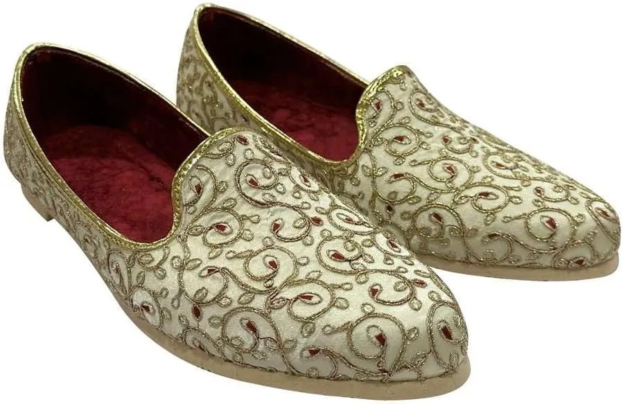 Stop n Style Punjabi Jutti for Men Sherwani Shoes Mens Loafers Dress Shoes Wedding Shoe Slip On