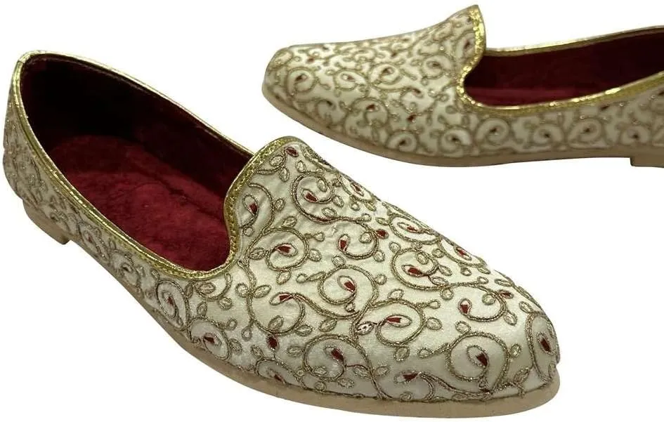 Stop n Style Punjabi Jutti for Men Sherwani Shoes Mens Loafers Dress Shoes Wedding Shoe Slip On
