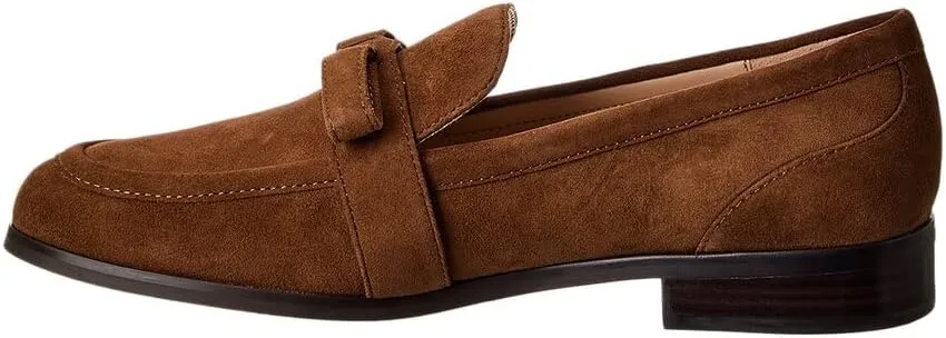 Stuart Weitzman Emma Bow Suede Loafer