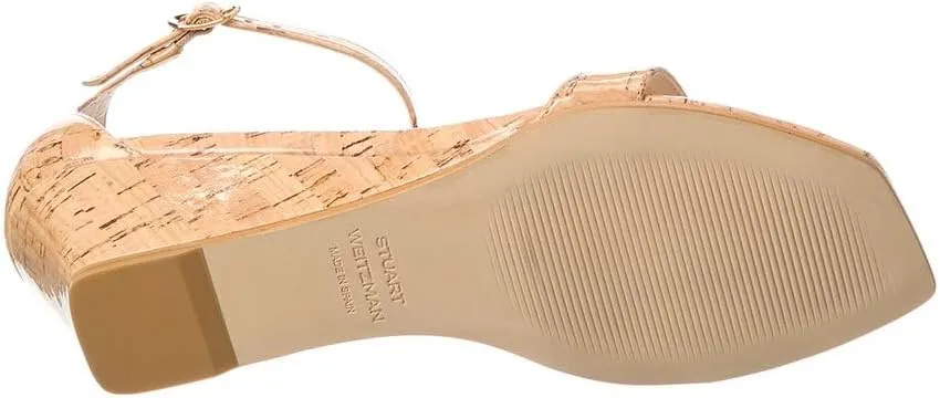 Stuart Weitzman Nudistcurve 50 Cork Wedge Sandal