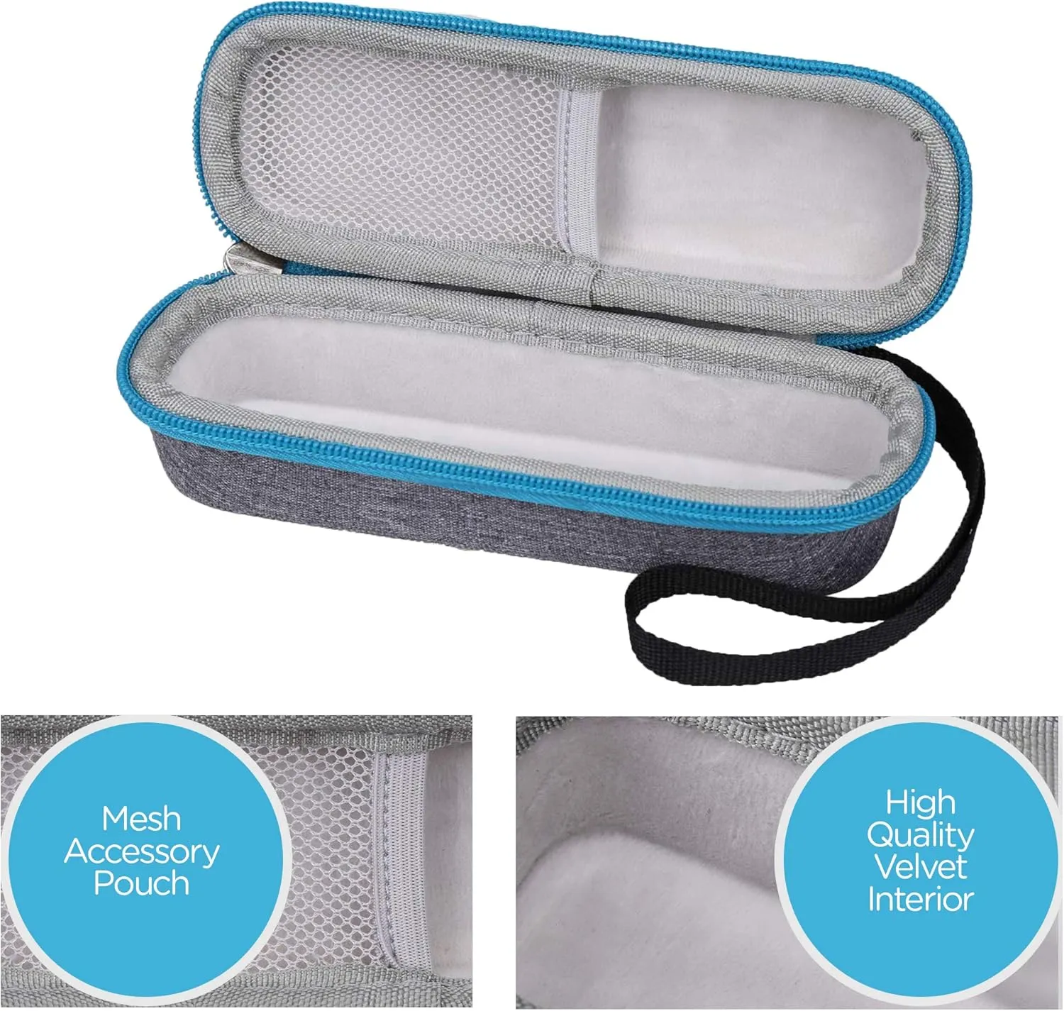 The Breather CASE │Hard Storage Travel Case Only (Grey)│Designed Hand-Held Inspiratory Expiratory Muscle Trainer