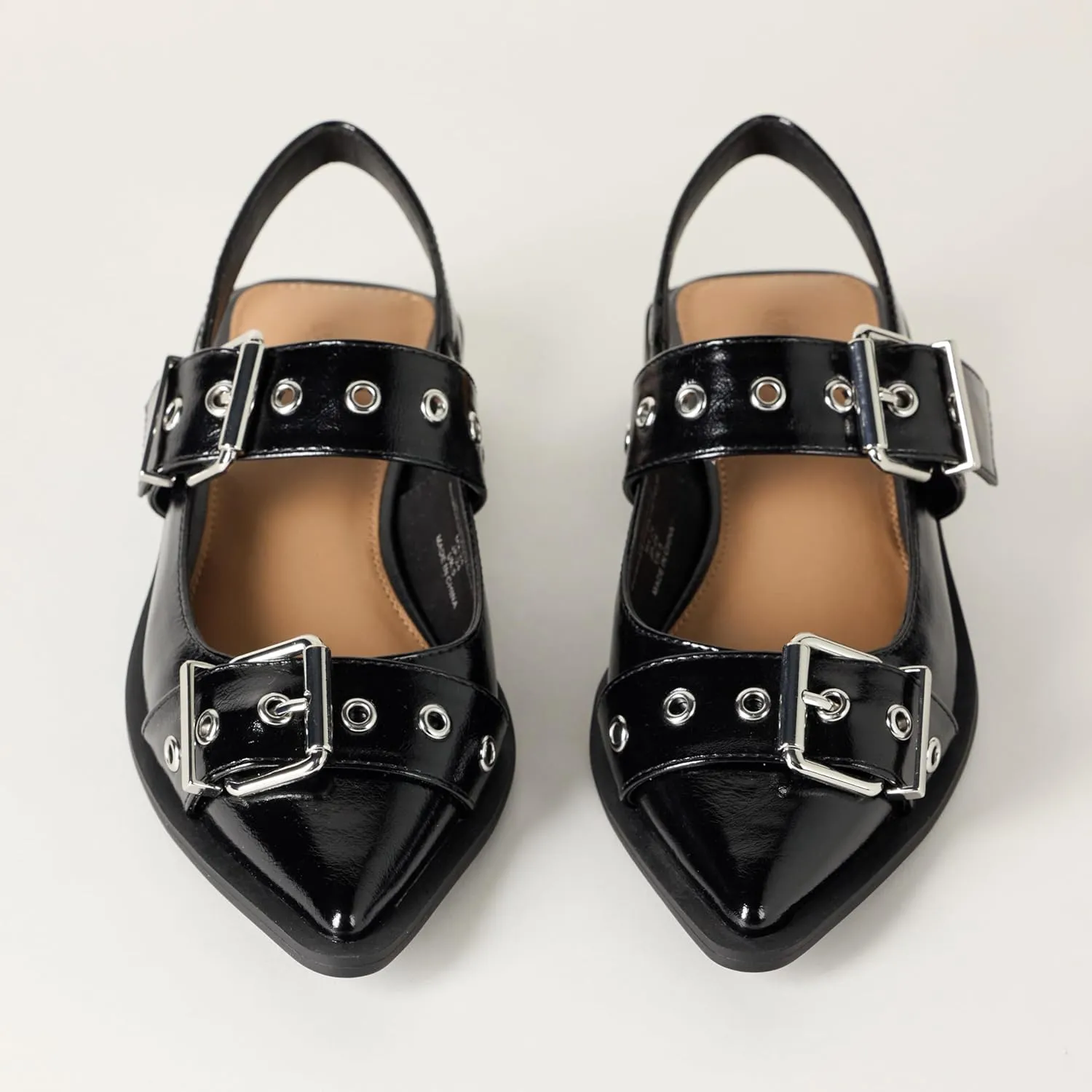 The Drop Women's Evie Moto Pointed Toe Flat