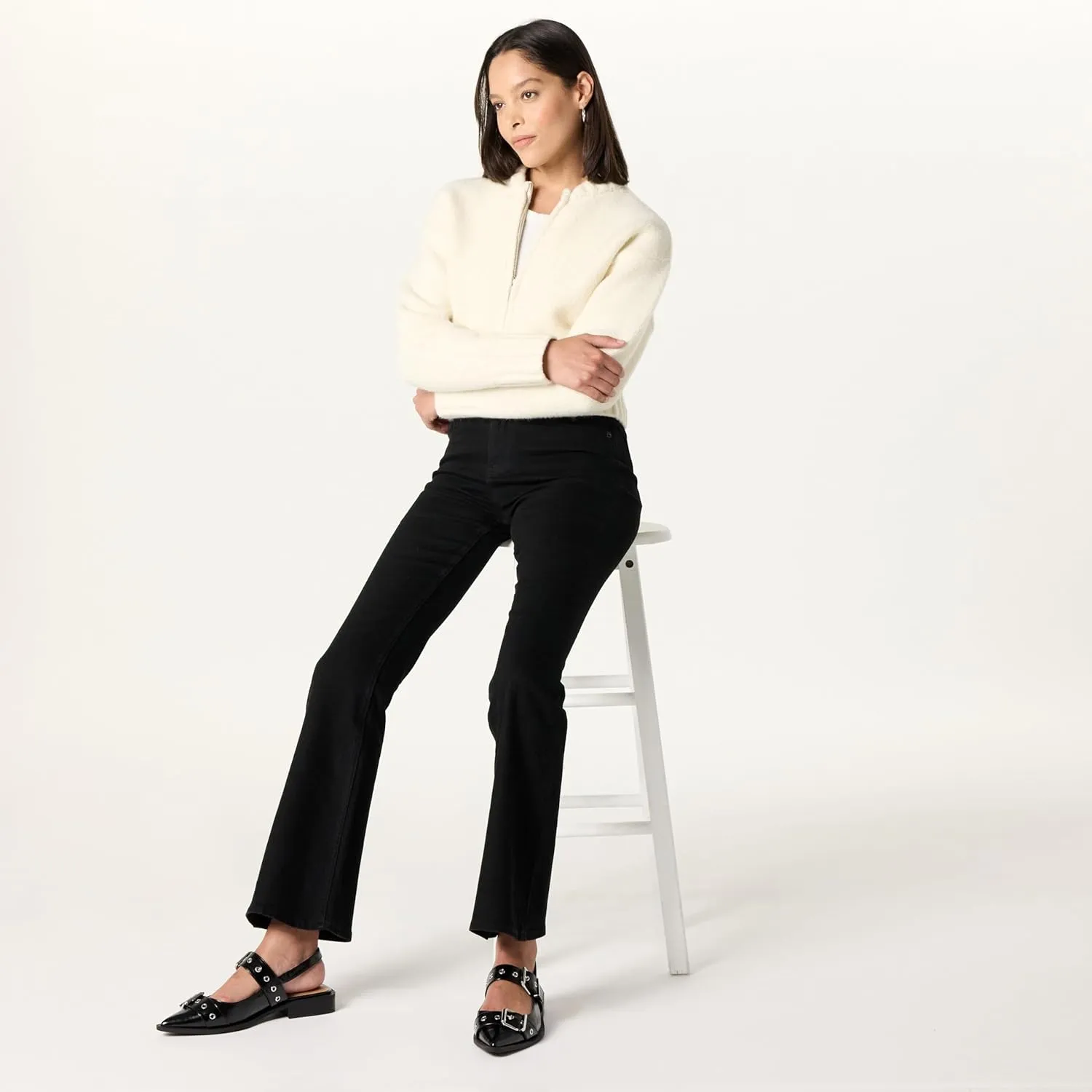 The Drop Women's Evie Moto Pointed Toe Flat