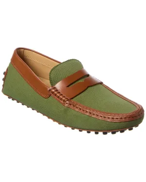 TOD’s Gommino Canvas & Leather Loafer