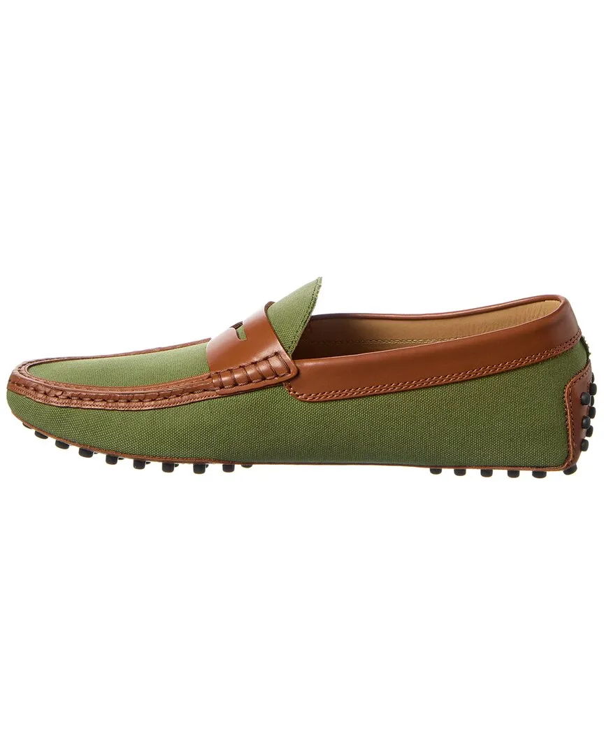 TOD’s Gommino Canvas & Leather Loafer
