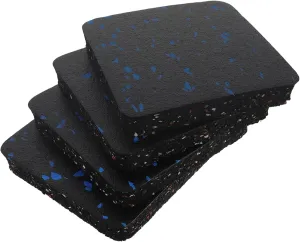 Toyvian 4pcs - Mat for Treadmills Thick Shock Absorbing Pads Noise Reduction Non- Exercise Floor Mats for Home Gym Equipment for Quiet Workouts and Easy Cleaning