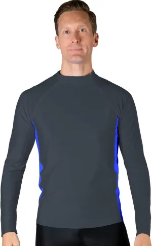 Tuga Men's Swim Performance Rash Guard, UPF 50  Sun Protection, Made in USA