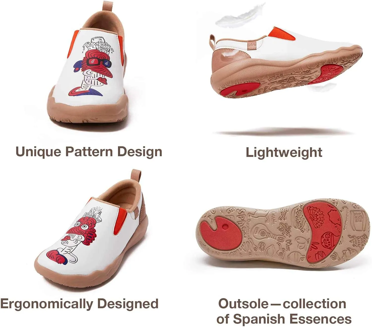UIN Men's Walking Shoes Slip On Cow Suede Casual Lightweight Comfort Fashion Sneaker Cuenca