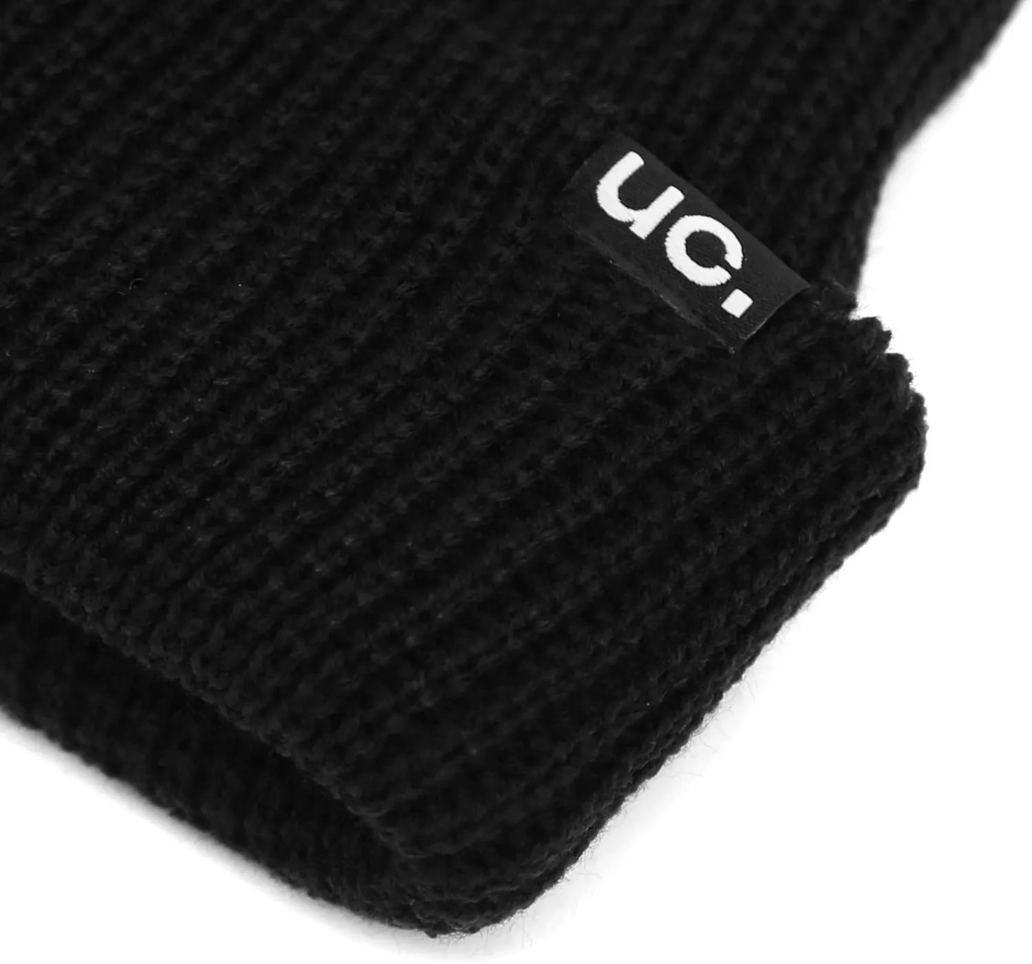 UNDERCONTROL Logo Label Patch Unisex Fall Winter Short Thick Cuffed Rollup Warm Beanie Korea Trawler Fisherman Knit Skull Hat
