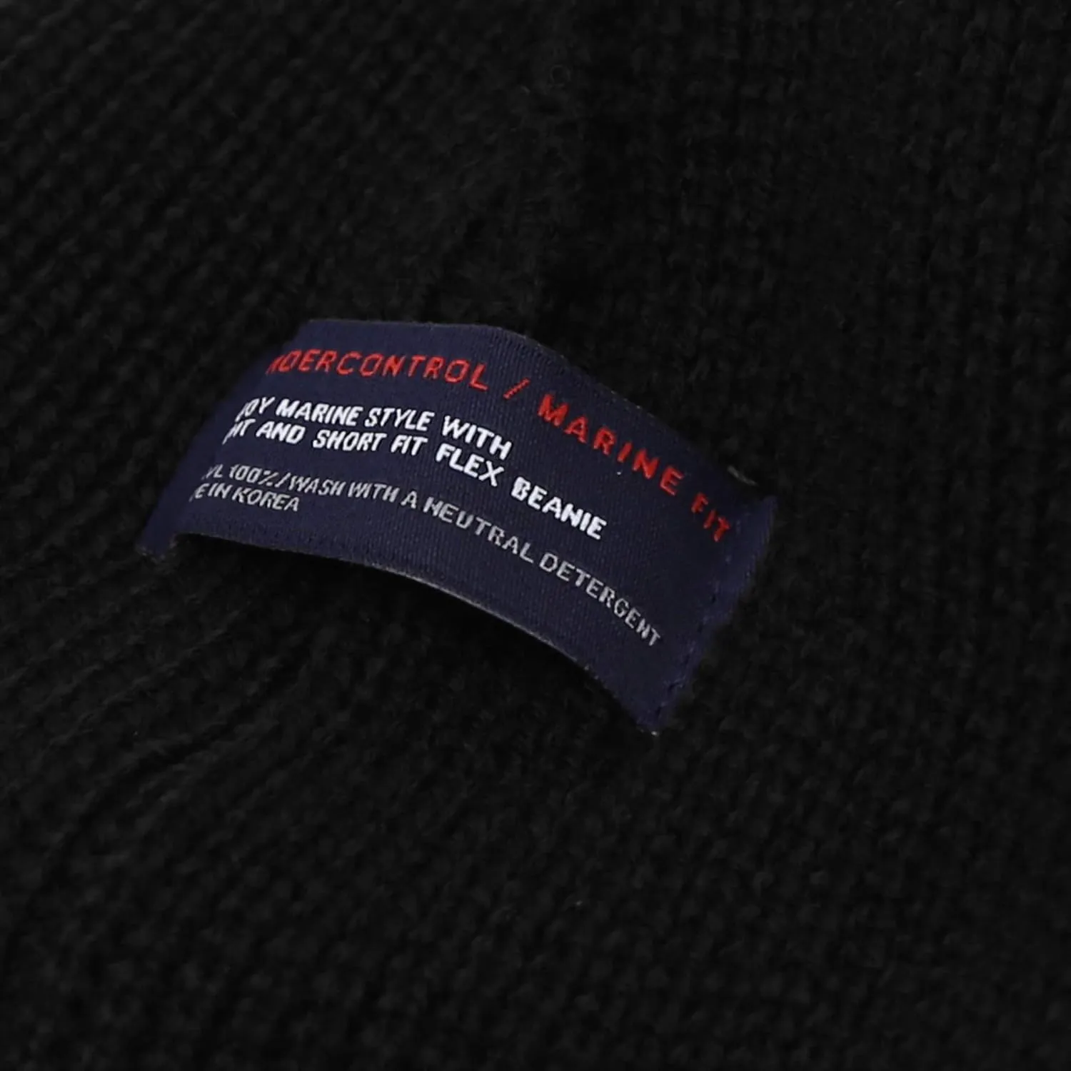 UNDERCONTROL Logo Label Patch Unisex Fall Winter Short Thick Cuffed Rollup Warm Beanie Korea Trawler Fisherman Knit Skull Hat