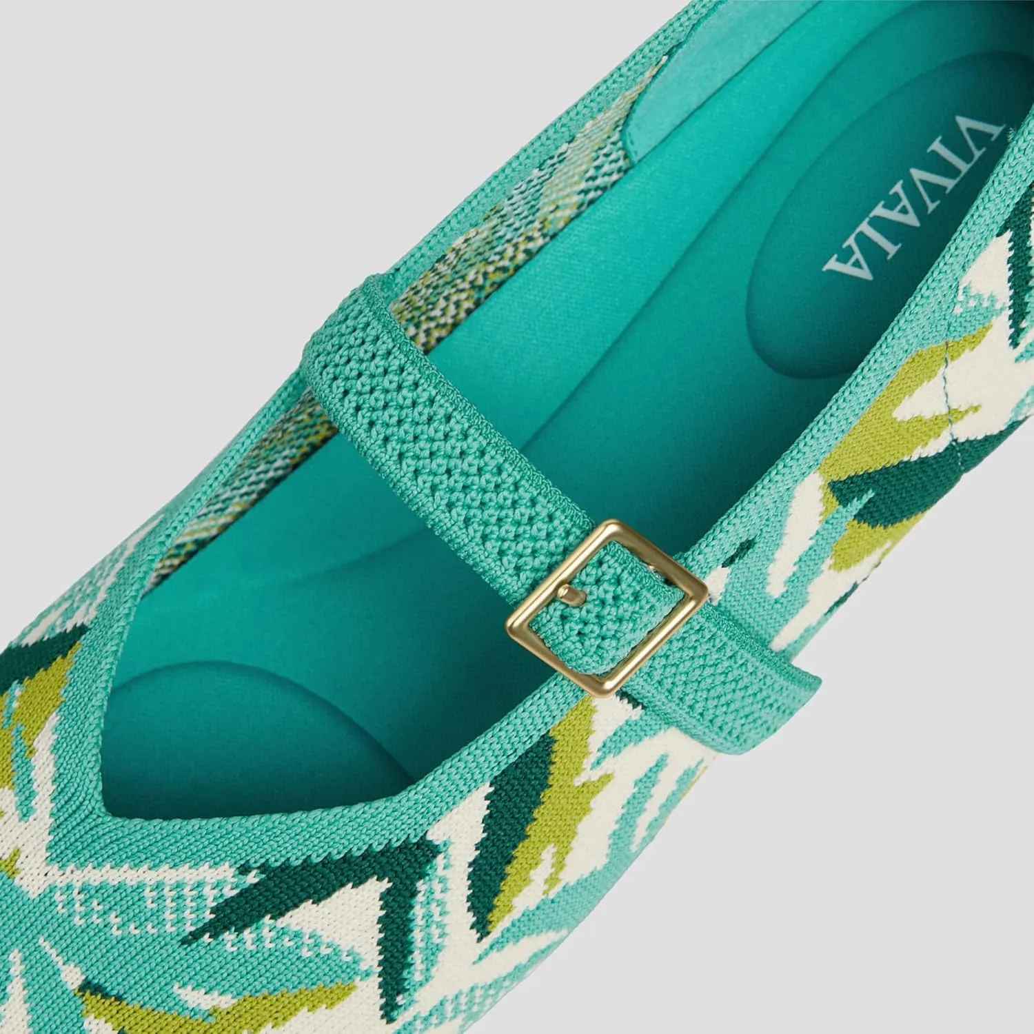 VIVAIA Margot Mary Jane Women Flat Shoes Comfortable for Work with Arch Support Slip on Square-Toe Washable Shoes