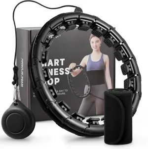 Weighted Fit Hoop Plus Size for Adult Weight Loss, 32 Detachable Links Smart Fitness Hoop, Fitness and Massage 2 in 1, Great for Adults and Beginners