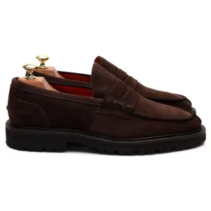 Women's 'Eva' Dark Brown Suede Loafer UK 8