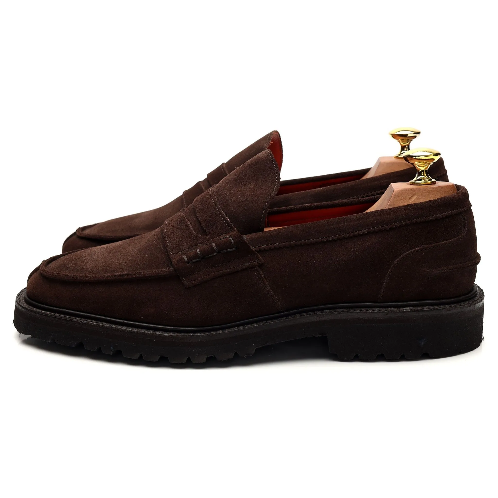 Women's 'Eva' Dark Brown Suede Loafer UK 8