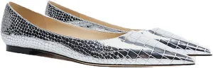 Women's Fashion Patent Leather Pointed Toe Shallow Mouth Flat Shoes Summer Closed Toe Comfort Dress Walking Flats