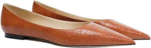 Women's Fashion Patent Leather Pointed Toe Shallow Mouth Flat Shoes Summer Closed Toe Comfort Dress Walking Flats