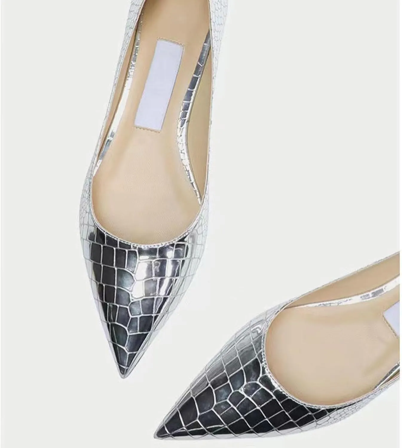 Women's Fashion Patent Leather Pointed Toe Shallow Mouth Flat Shoes Summer Closed Toe Comfort Dress Walking Flats
