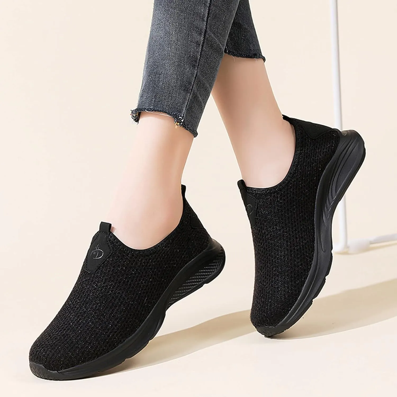 Womens Non Slip Work Shoes Slip On Water Resistant Mens Tennis Shoes Arch Support Business Casual Shoes High Top Sneakers Platform Tennis Shoe Loafers Casual Slip On