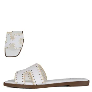 Women's Open Toe Stitched Edge Sandal - FINITYS
