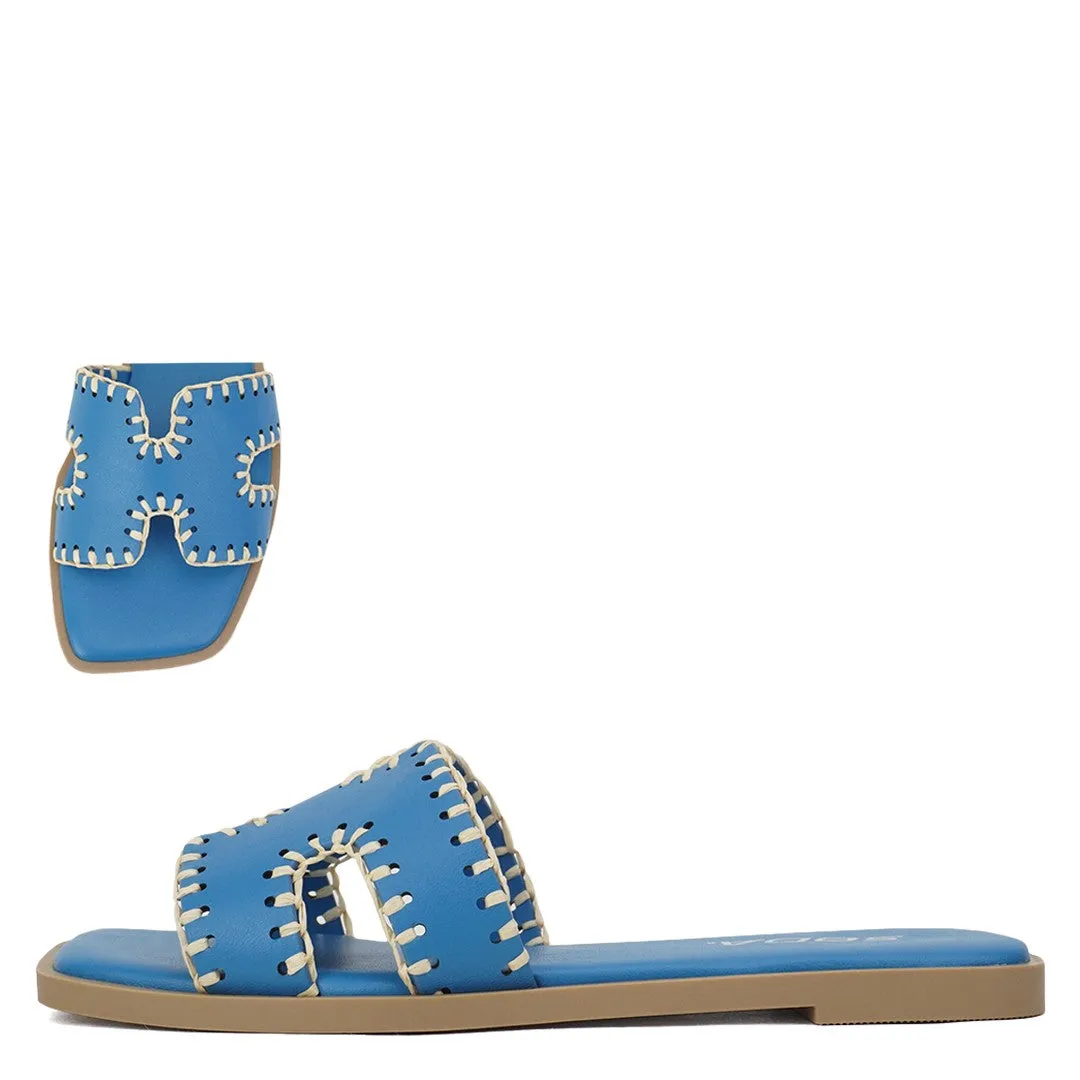 Women's Open Toe Stitched Edge Sandal - FINITYS