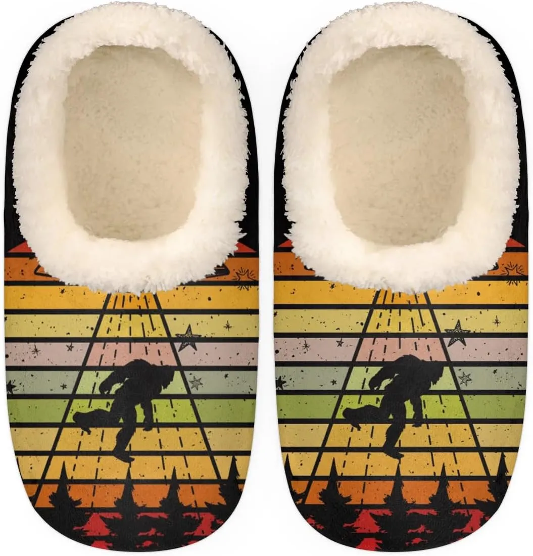 Women's Slippers Comfy Warm House Slippers for Women Men, Fuzzy Slip-on Plush Ladies Slippers Socks for Winter Bedroom Indoor and Outdoor