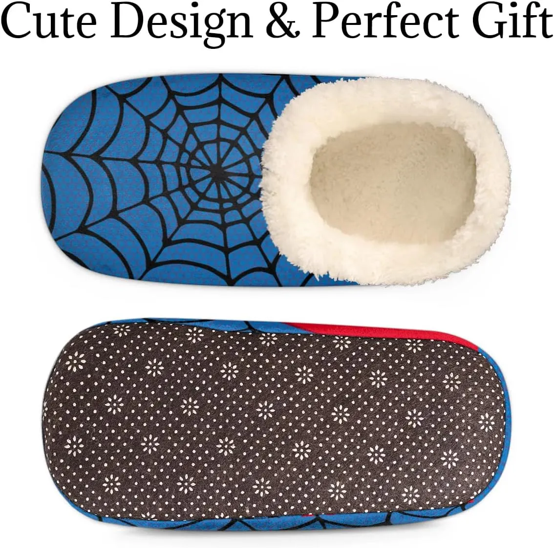 Women's Slippers Comfy Warm House Slippers for Women Men, Fuzzy Slip-on Plush Ladies Slippers Socks for Winter Bedroom Indoor and Outdoor