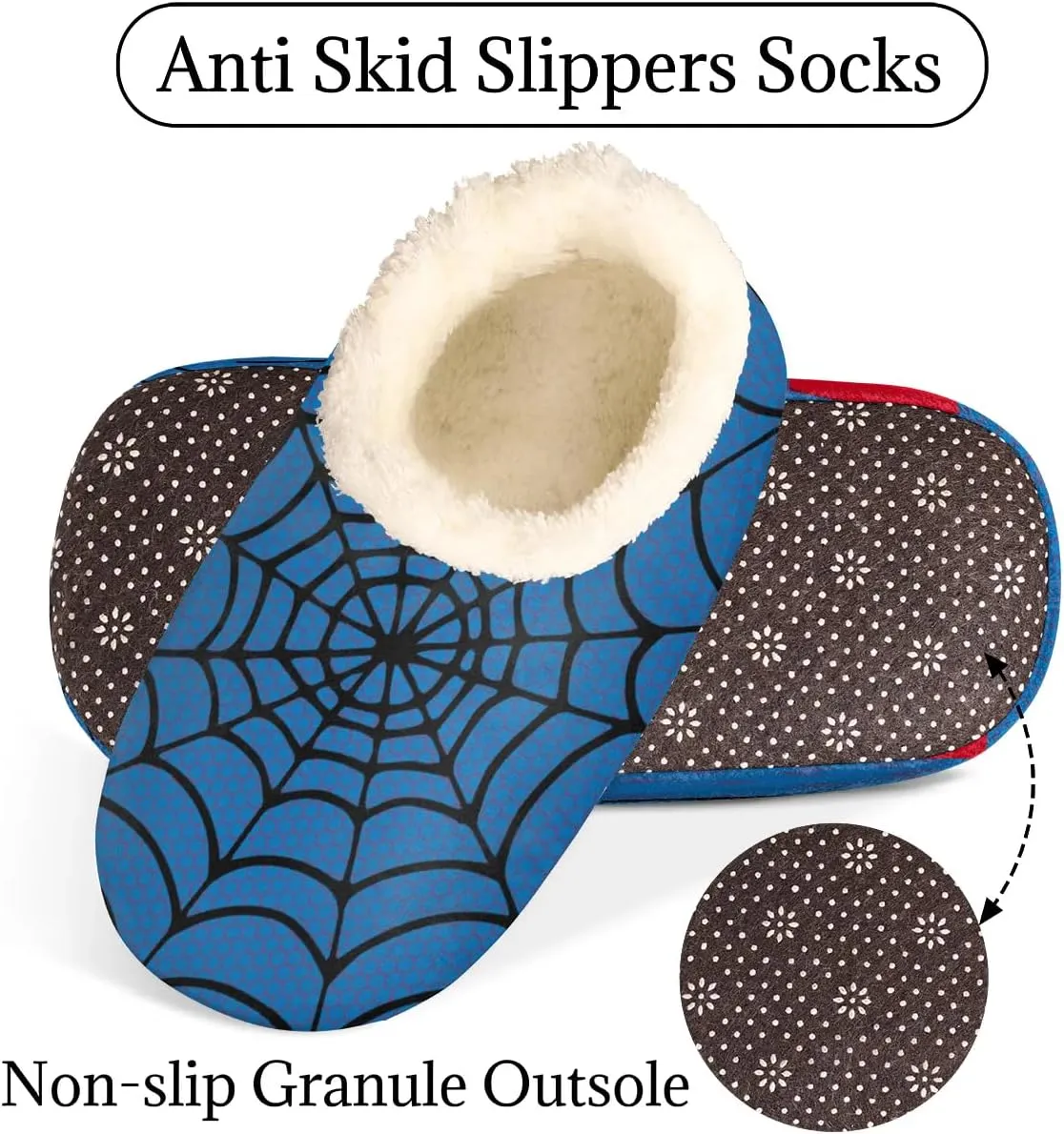 Women's Slippers Comfy Warm House Slippers for Women Men, Fuzzy Slip-on Plush Ladies Slippers Socks for Winter Bedroom Indoor and Outdoor