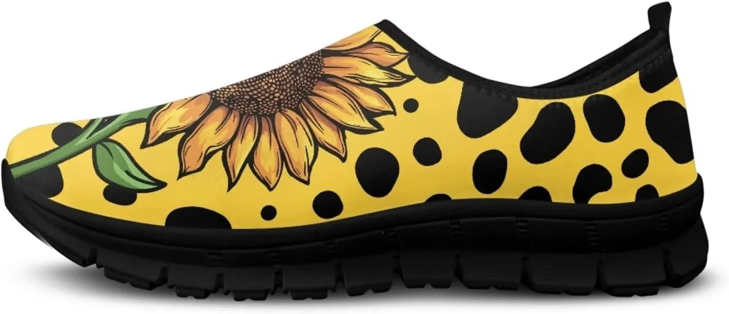 Women's Sneakers Casual Low Top Running Sneaker Flat Breathable Slip On Soft Holiday Play Athletic Shoes for Womens