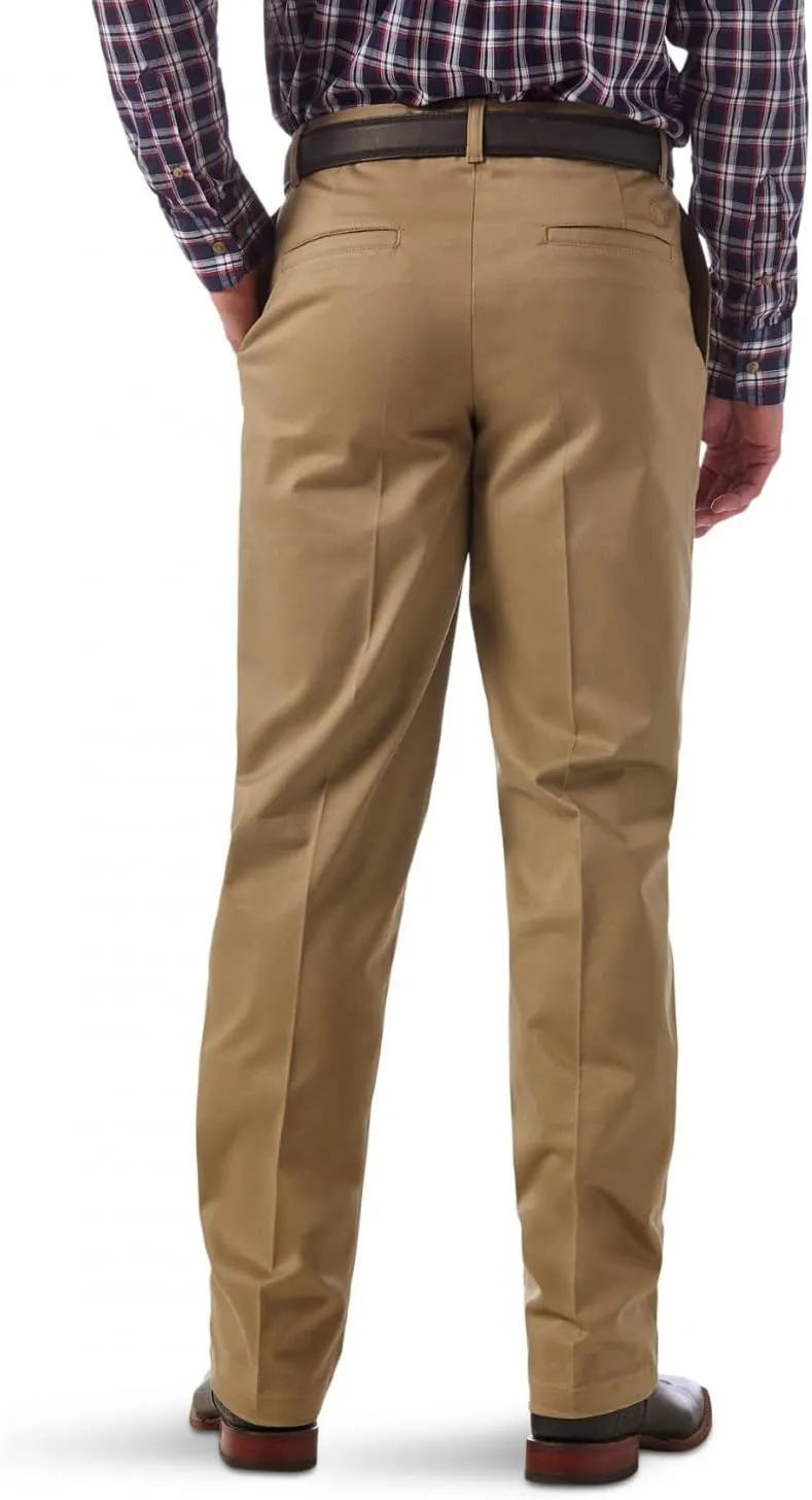 Wrangler Men's Flat Front Relaxed Fit Casual Pant