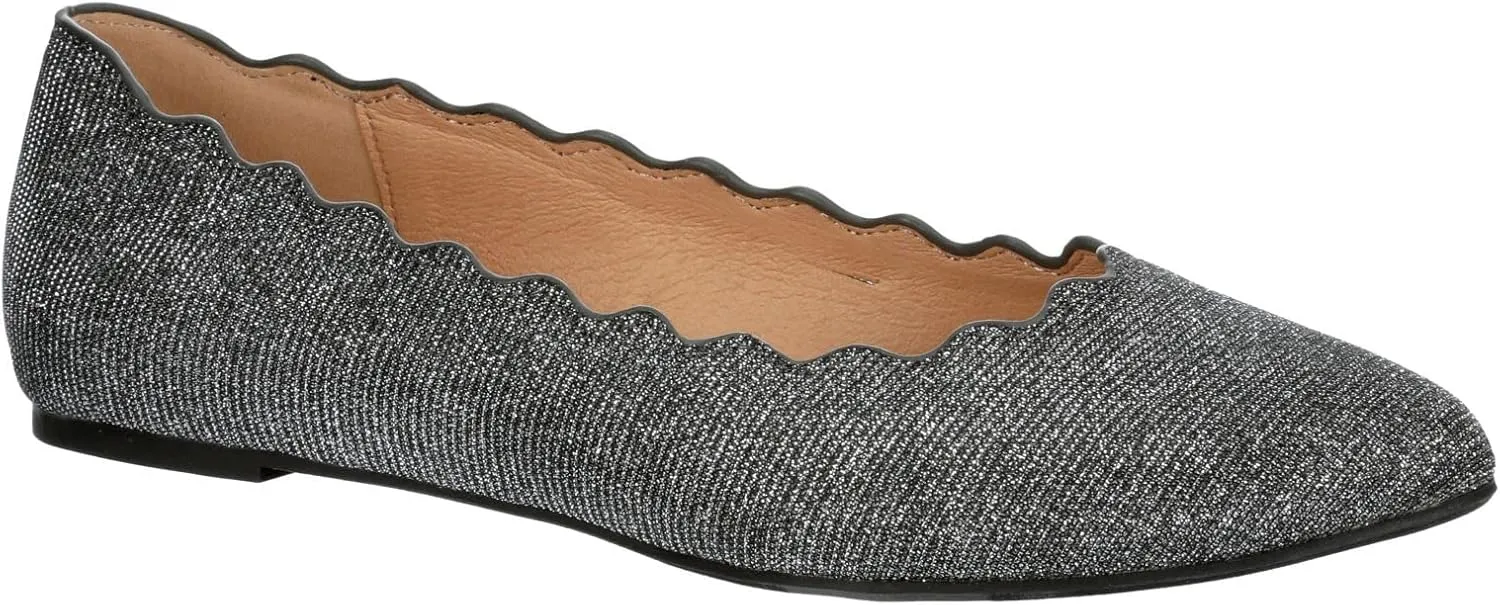 XAPPEAL Amanda - Women's Scalloped Pointed Toe Slip-On Ballet Flat