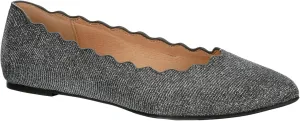 XAPPEAL Amanda - Women's Scalloped Pointed Toe Slip-On Ballet Flat