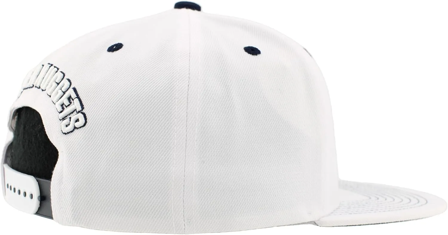 ZHATS NBA Officially Licensed Adjustable Snapback Hat Flat Bill Z11 Pop White