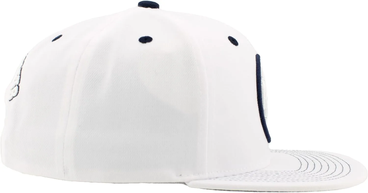 ZHATS NBA Officially Licensed Adjustable Snapback Hat Flat Bill Z11 Pop White