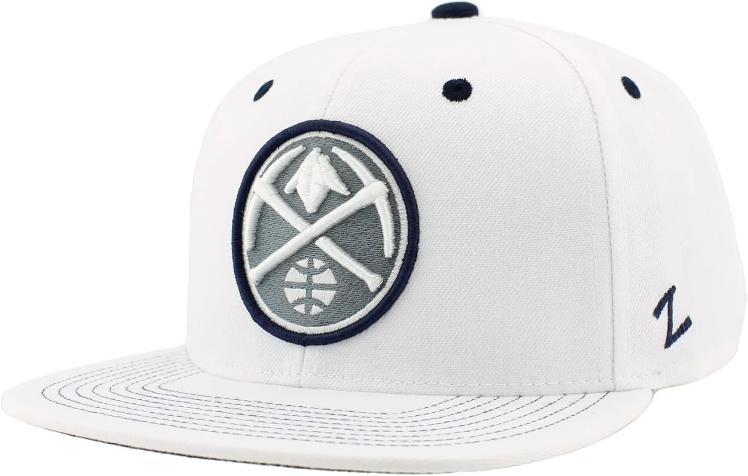 ZHATS NBA Officially Licensed Adjustable Snapback Hat Flat Bill Z11 Pop White