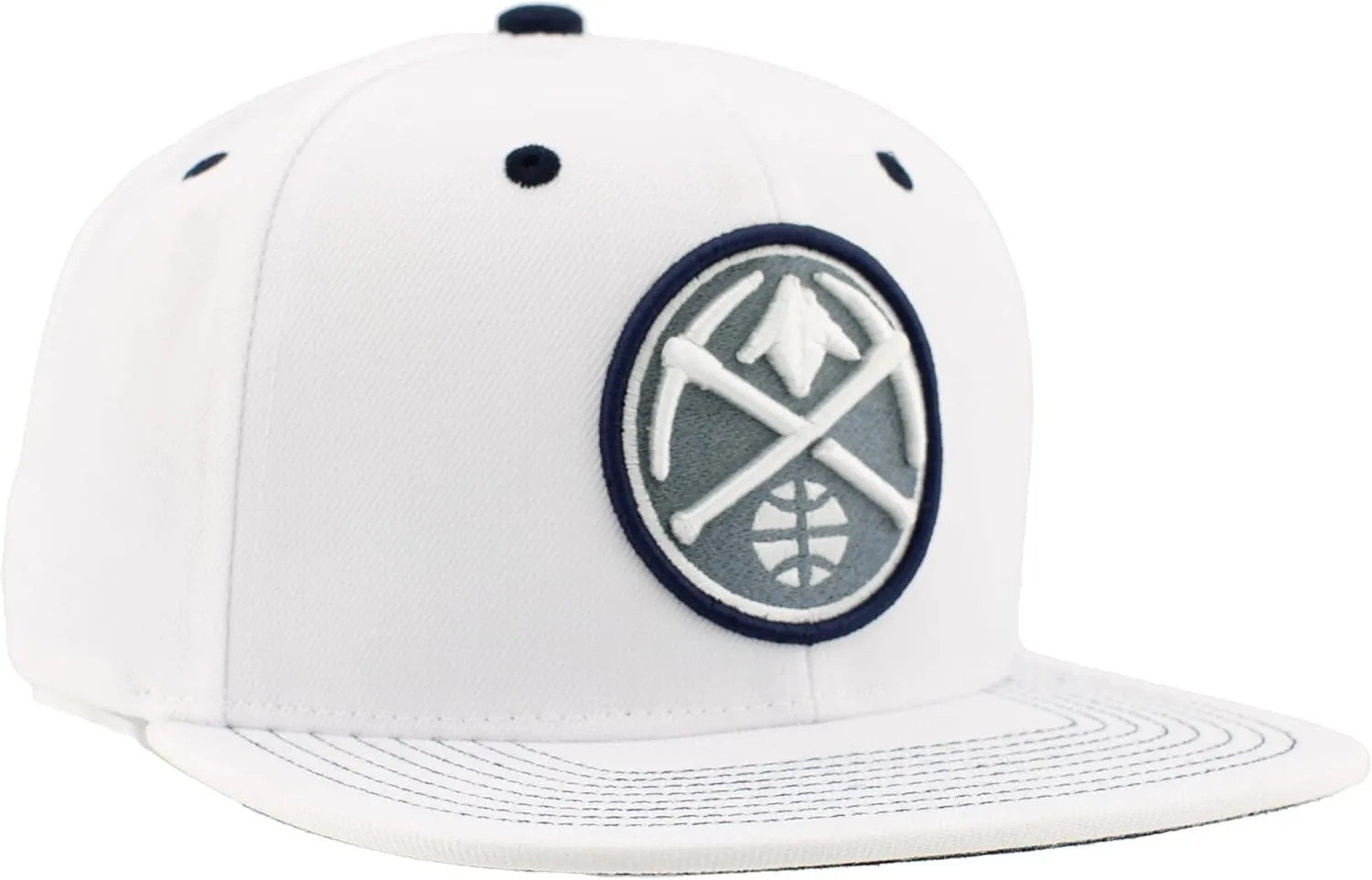 ZHATS NBA Officially Licensed Adjustable Snapback Hat Flat Bill Z11 Pop White
