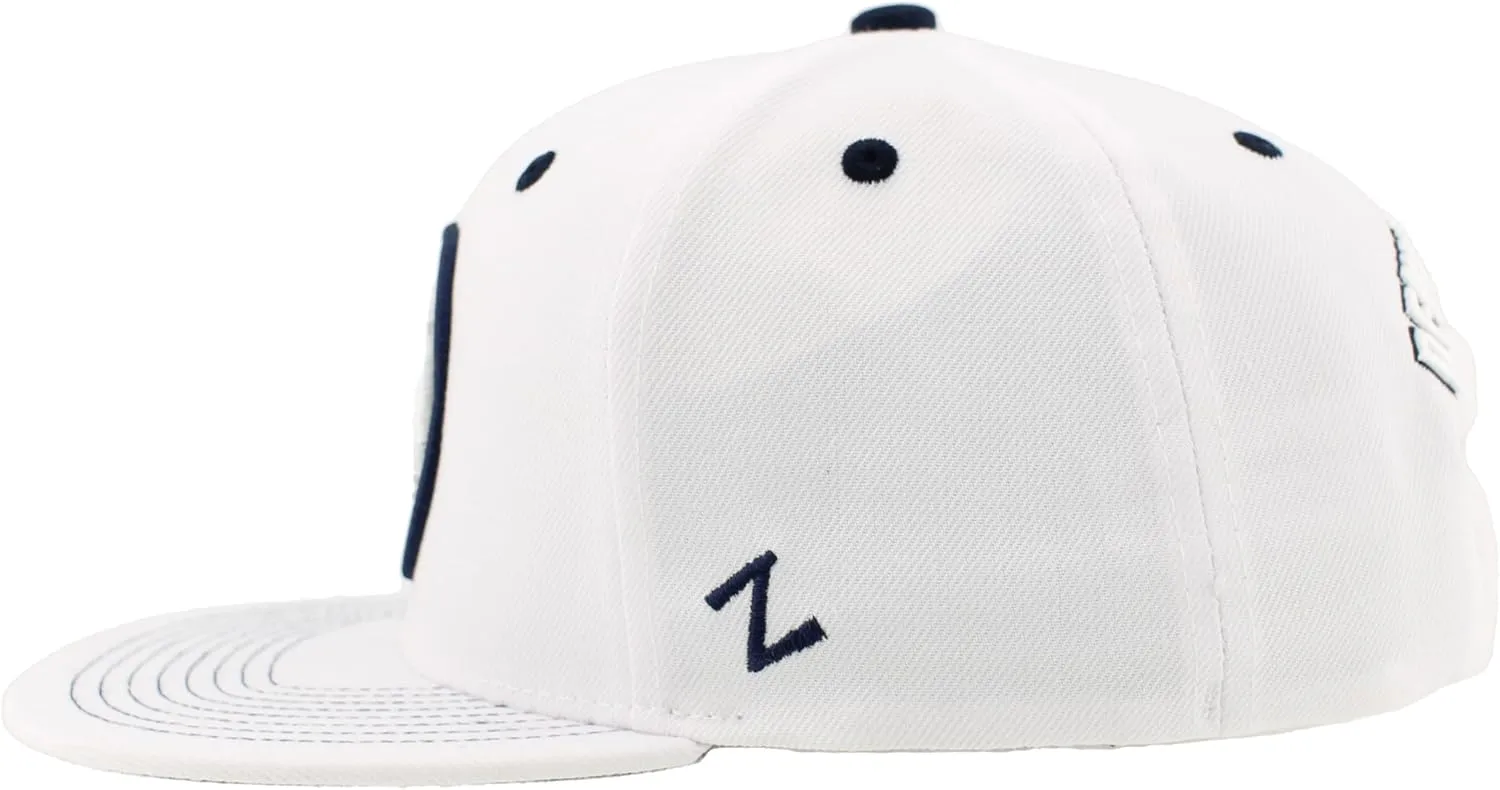 ZHATS NBA Officially Licensed Adjustable Snapback Hat Flat Bill Z11 Pop White